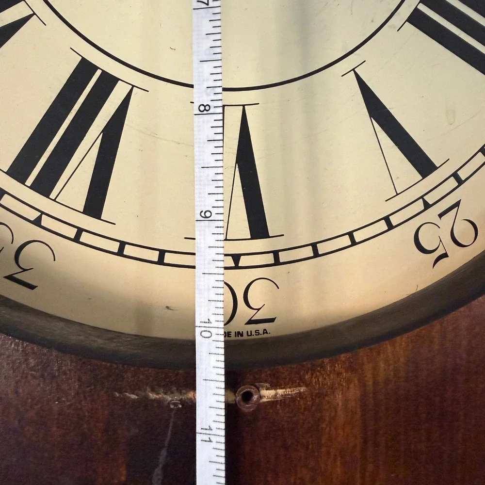 Verichron Regulator Wall Clock Vintage Wood Octagon Key Wind Pendulum USA